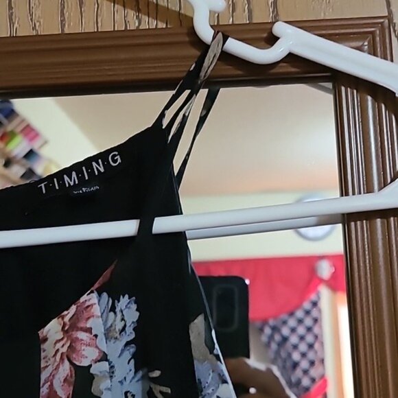 Timing Women's Size Large Cold Shoulder Flower Dress Country Bodycon - Picture 2 of 8